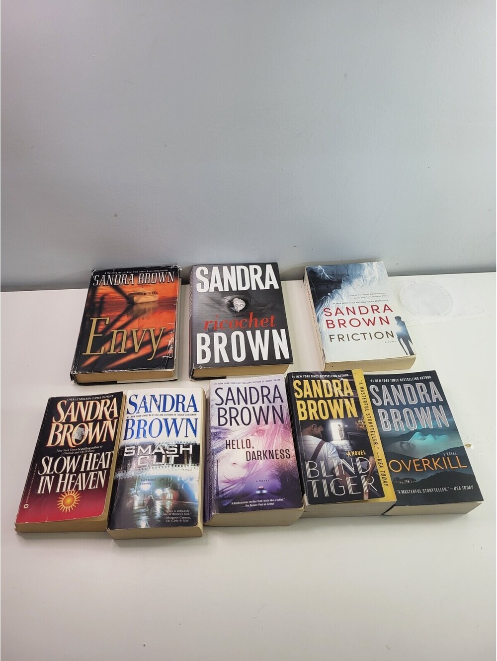 Sandra Brown Book Lot of 9 Envy Ricochet Friction Smash Cut Thriller Paperback